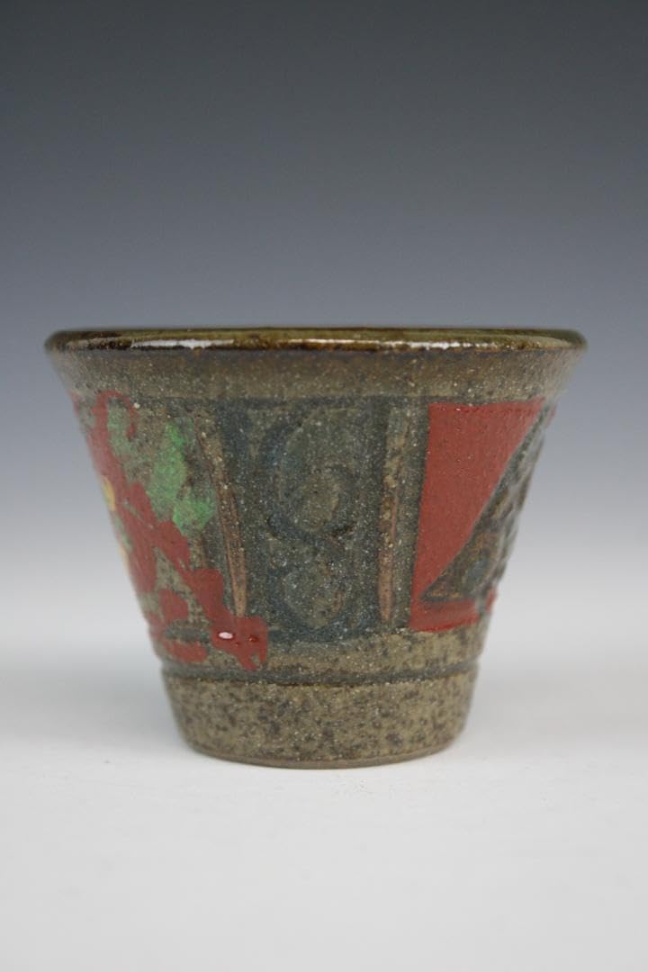 古粟田焼八角水指 幅 約13.7センチ 高さ 約14.2センチ 古粟田焼